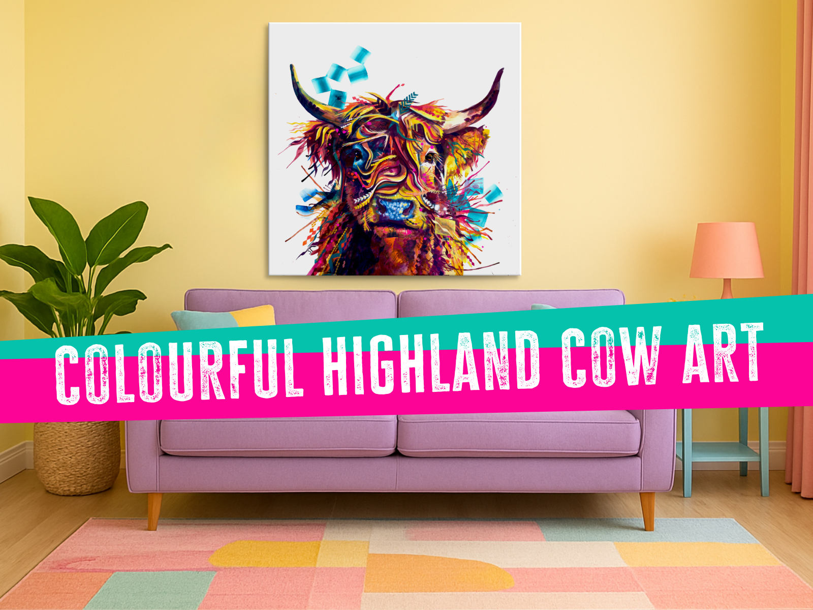 highland cow art | wall art