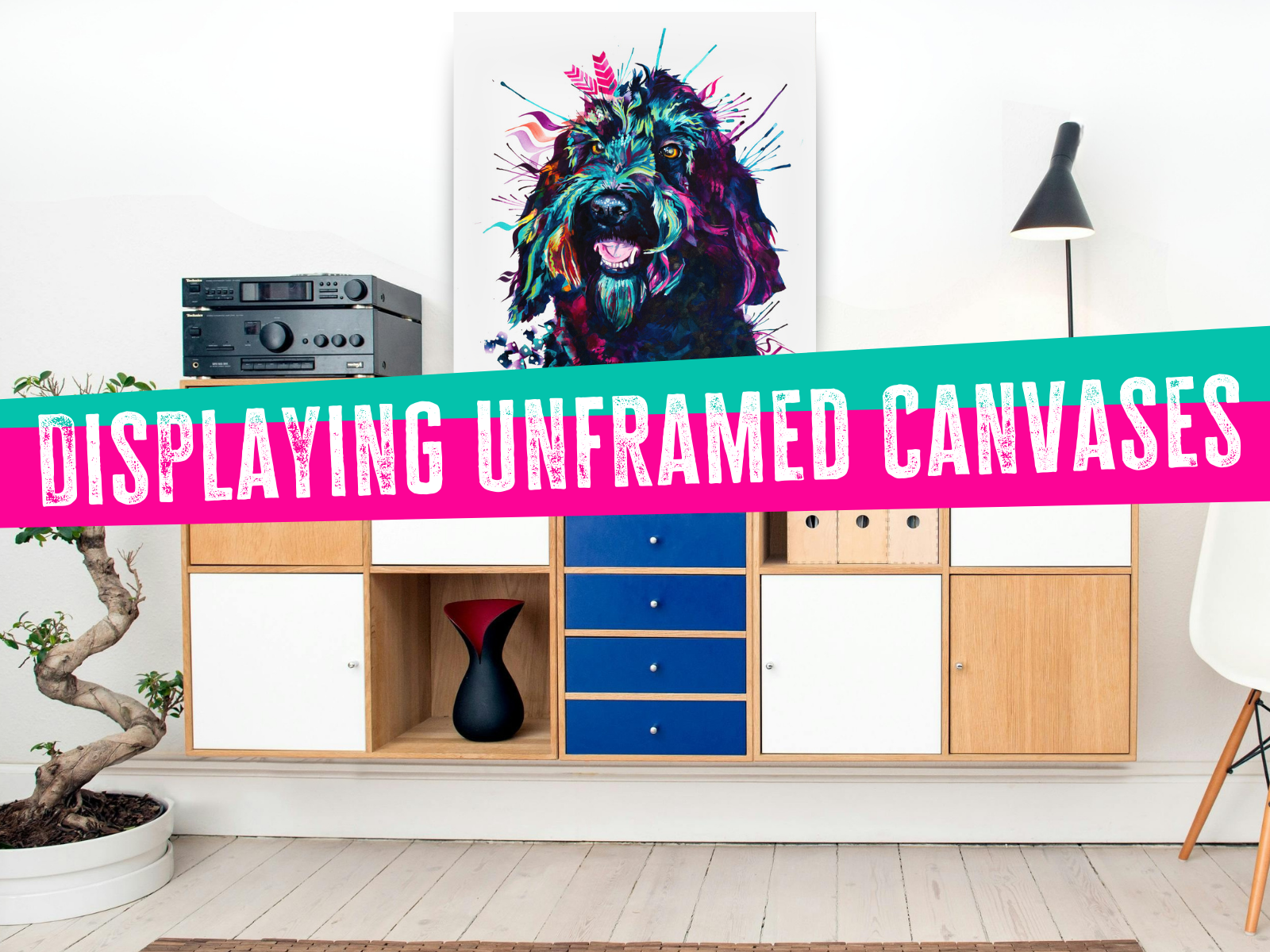 dog painting, dog portrait