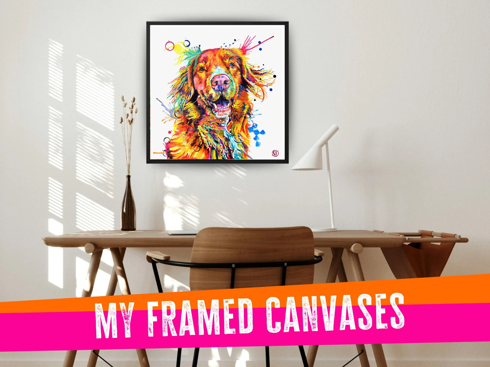 dog painting, animal art, pet portrait
