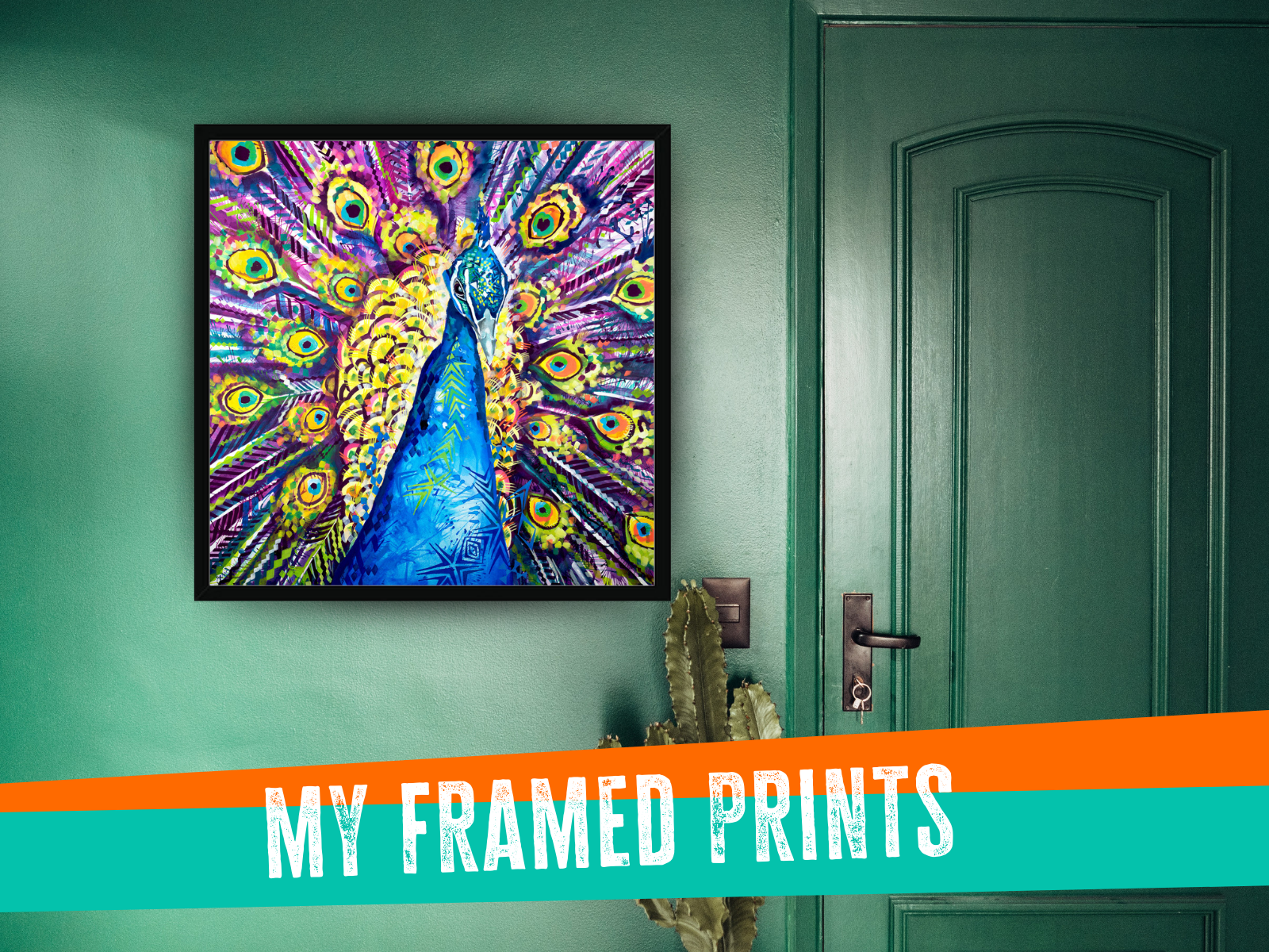 animal art, wildlife art, peacock art