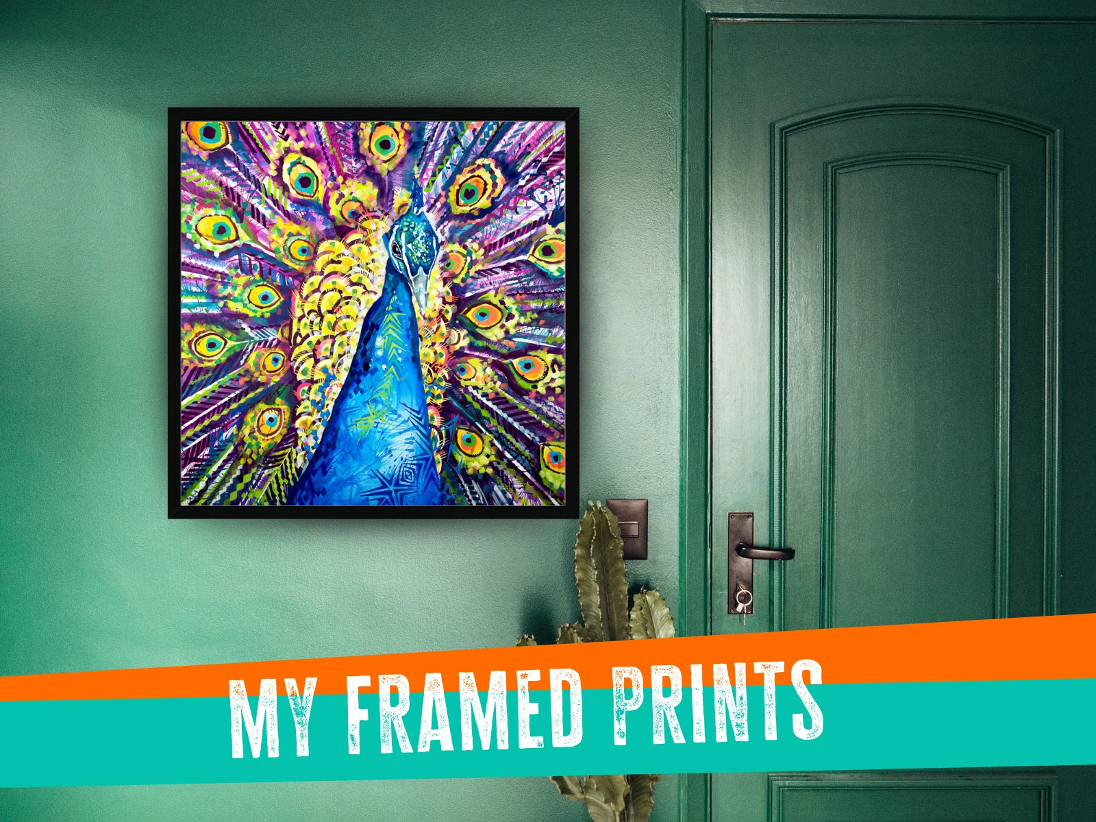 animal art, wildlife art, peacock art