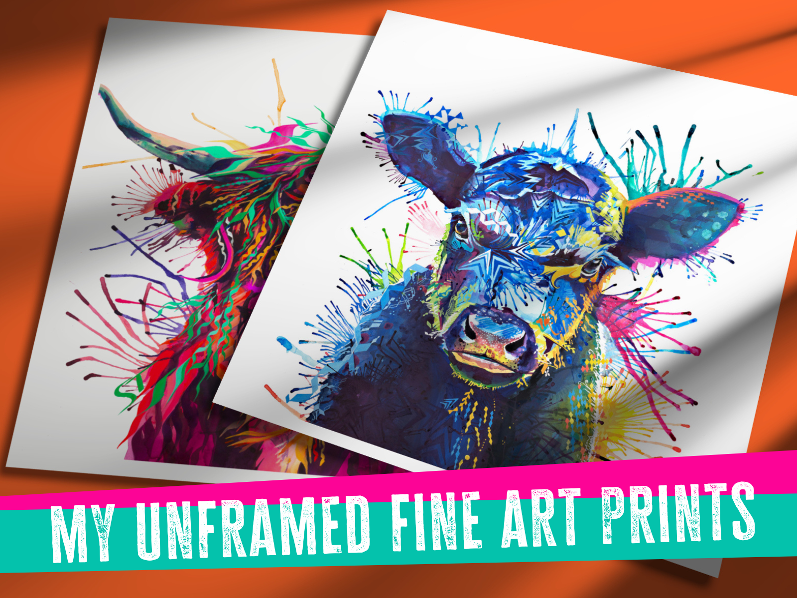 cow art, animal artwork, wall art