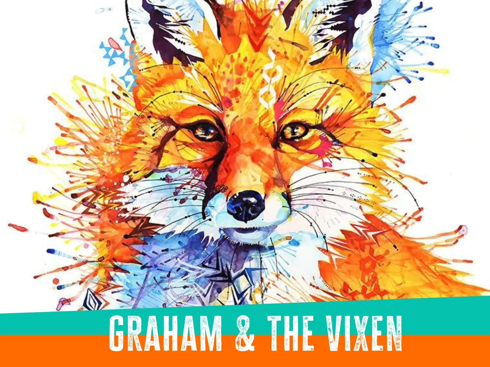 fox painting animal wildlife wall art countryside