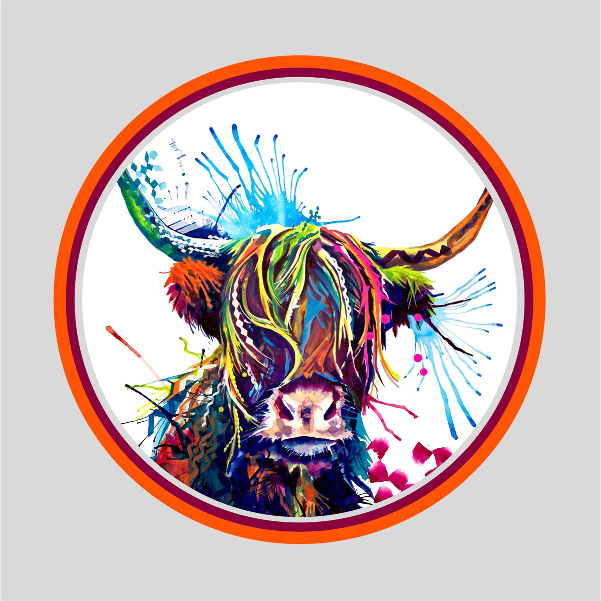 Mabel the Highland Cow Circle