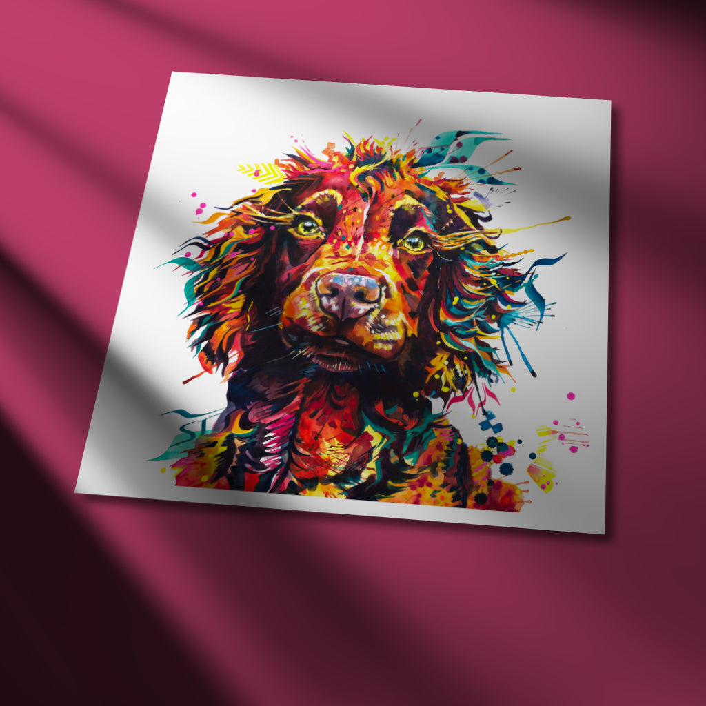 cocker spaniel painting, unframed print