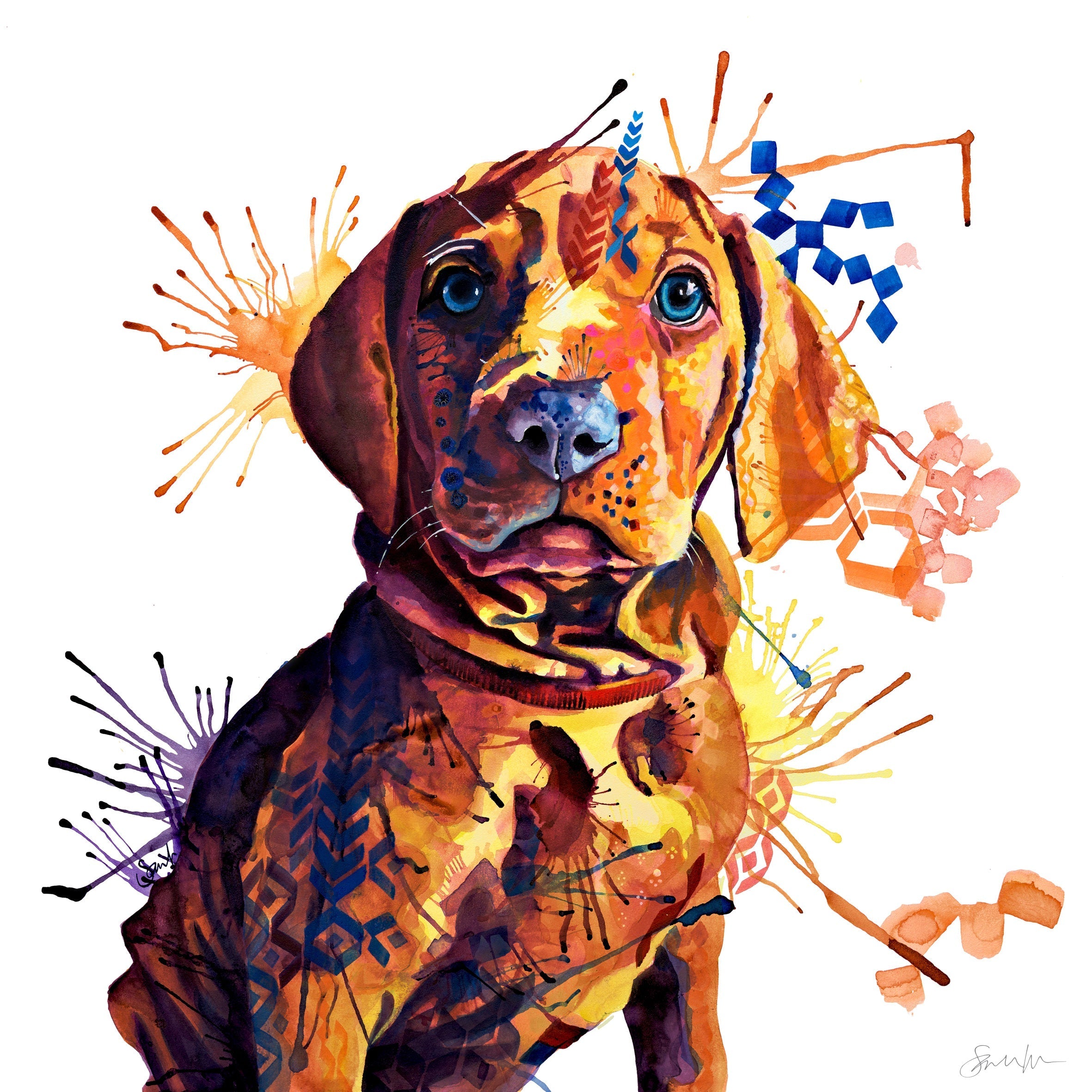 Vizsla-time Sarah Taylor Art