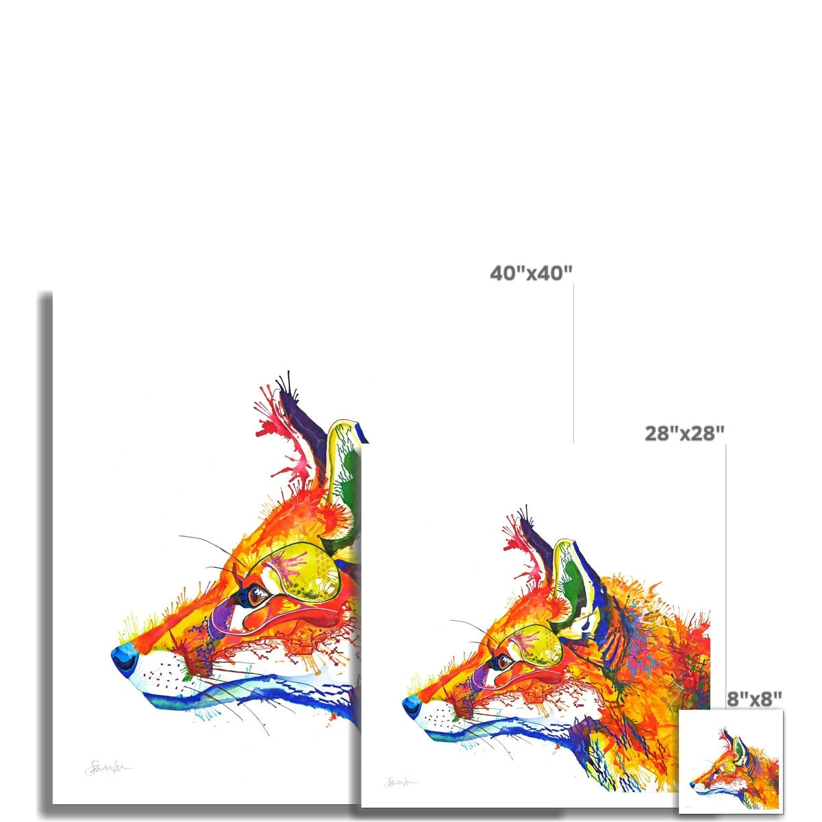 Sandy the Fox Fine Art Print Sarah Taylor Art
