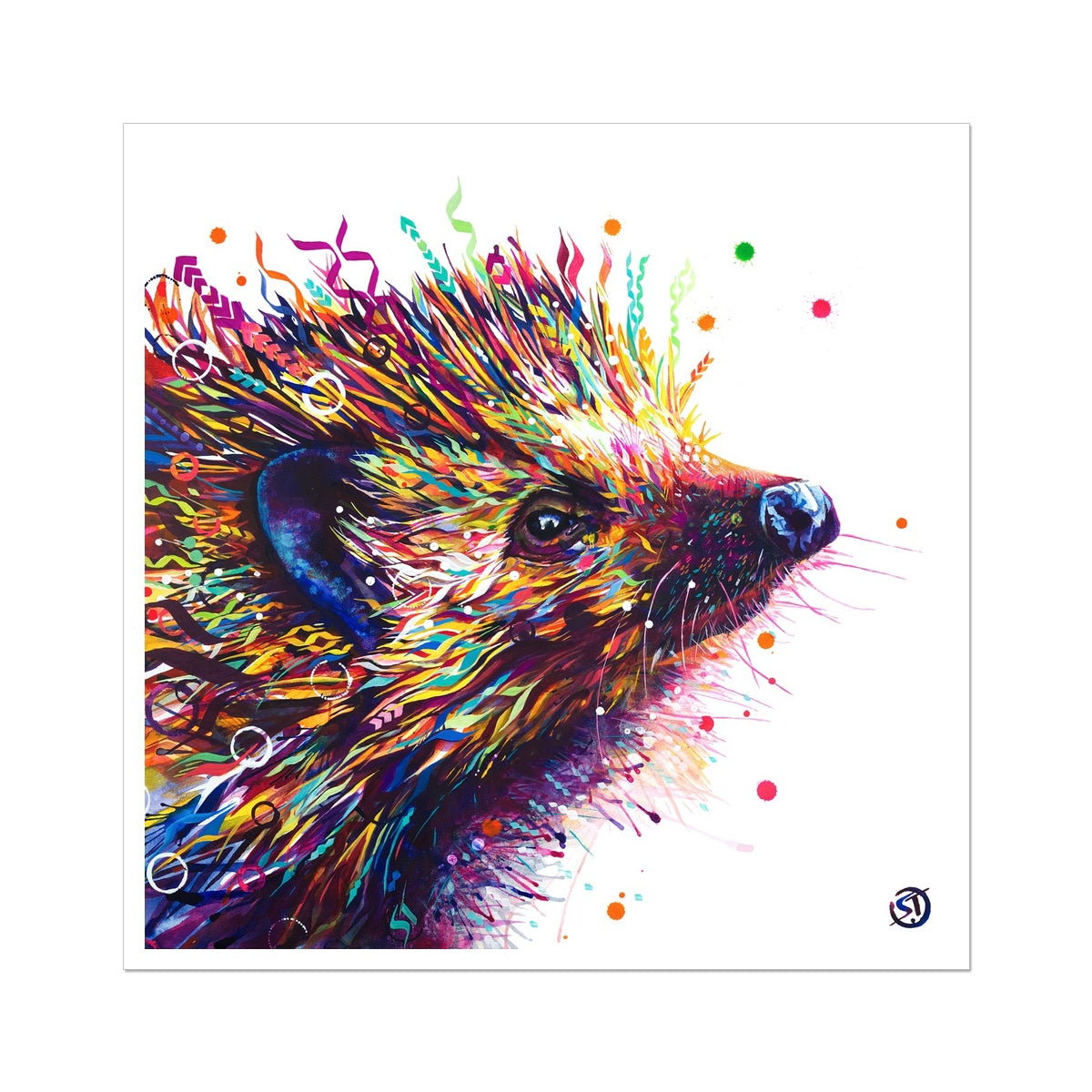Hedgehog Art | Wall Art | Animal Art | Animal Artwork | Pet Portrait