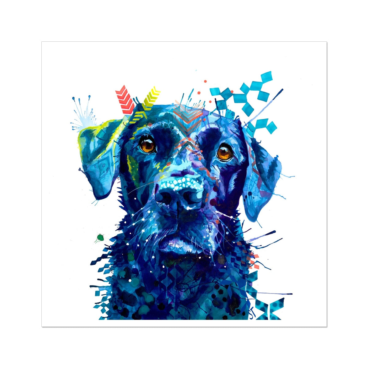 Dog Drawings | Dog Portrait | Dog Canvas Prints | Personalised Dog Portrait | Sarah Taylor | Framed Prints | Wall Prints
