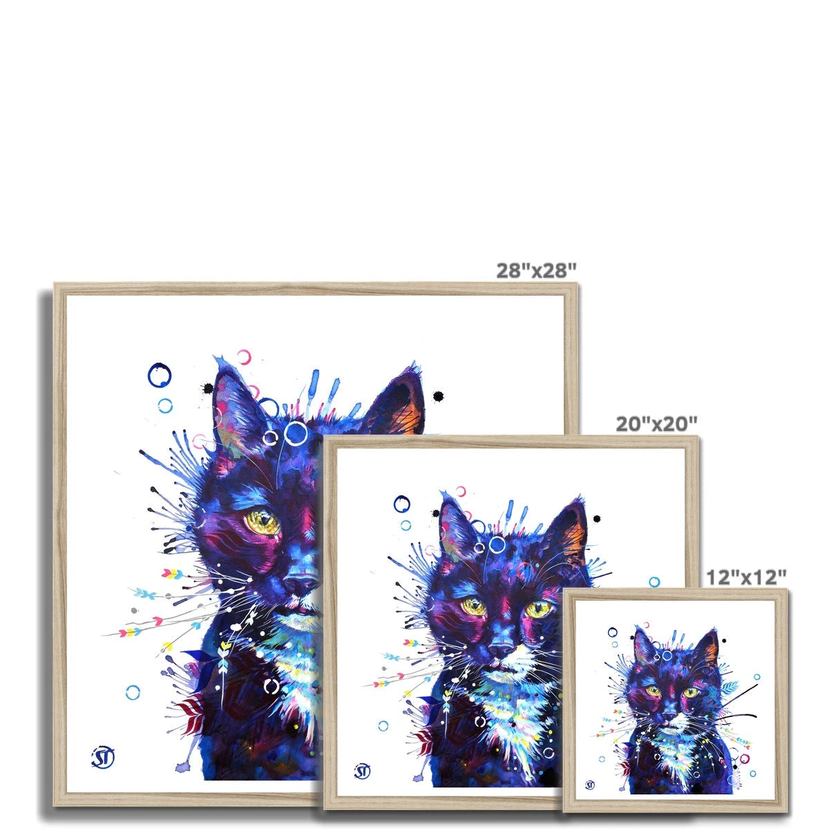 Bubbles the Cat Framed Print Sarah Taylor Art
