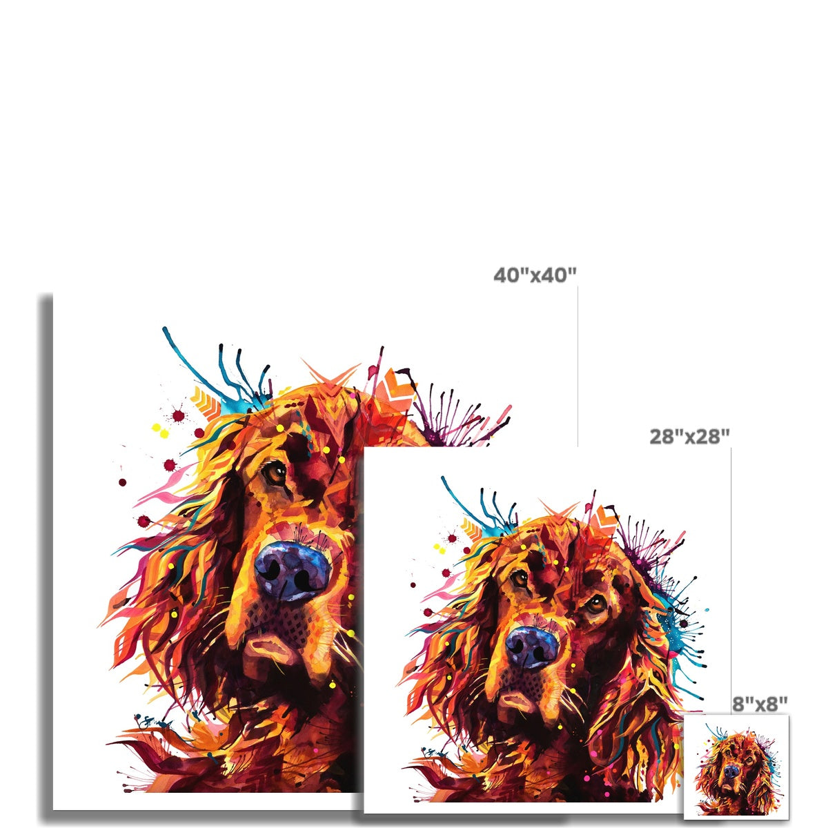Dog Painting | Dog Portrait | Animal Wall Art | Animal Artwork