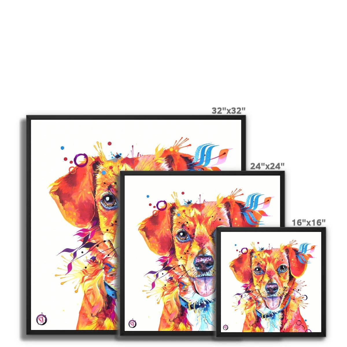 Dora the Beagle Terrier Mix Framed Canvas Sarah Taylor Art