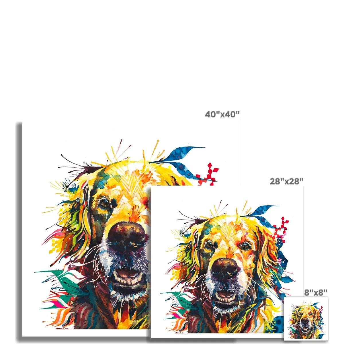 Dog Painting | Dog Portrait | Animal Wall Art | Animal Artwork
