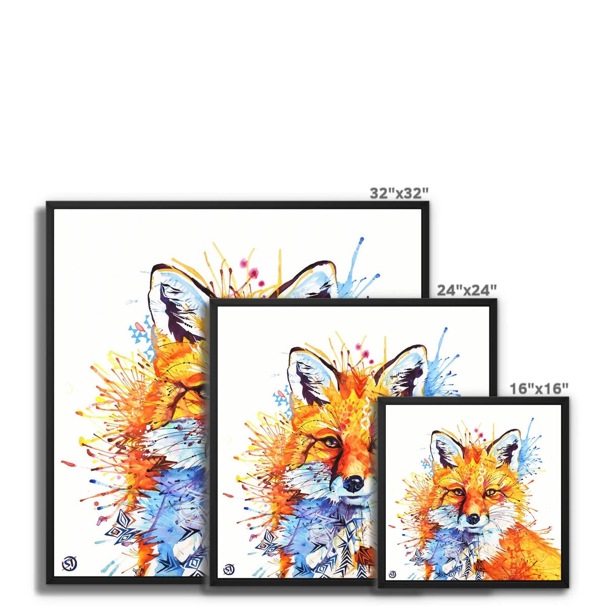 Great Aunt Barbara the Fox Framed Canvas Sarah Taylor Art