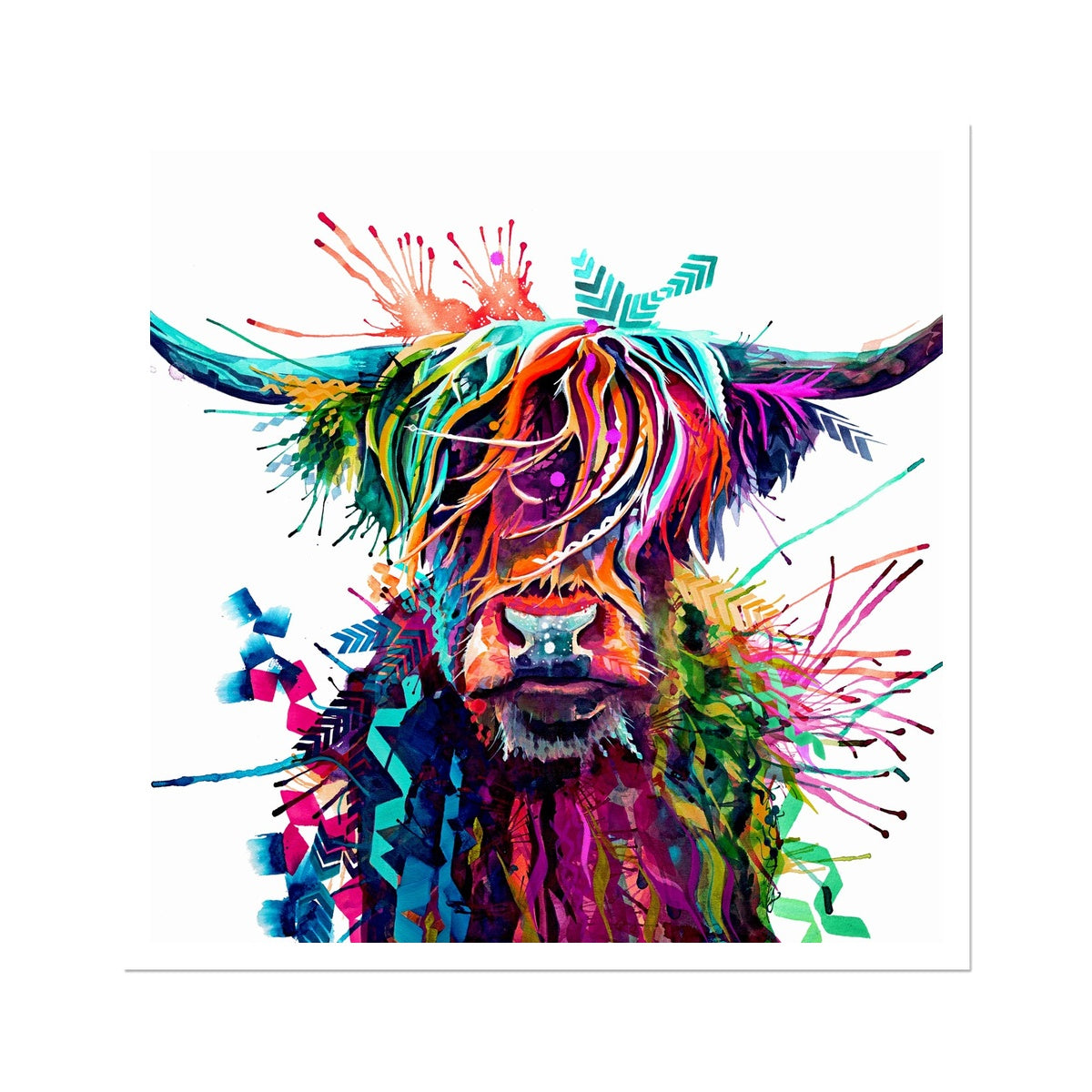Cow Art | Wall Art | Animal Art | Animal Artwork | Pet Portrait
