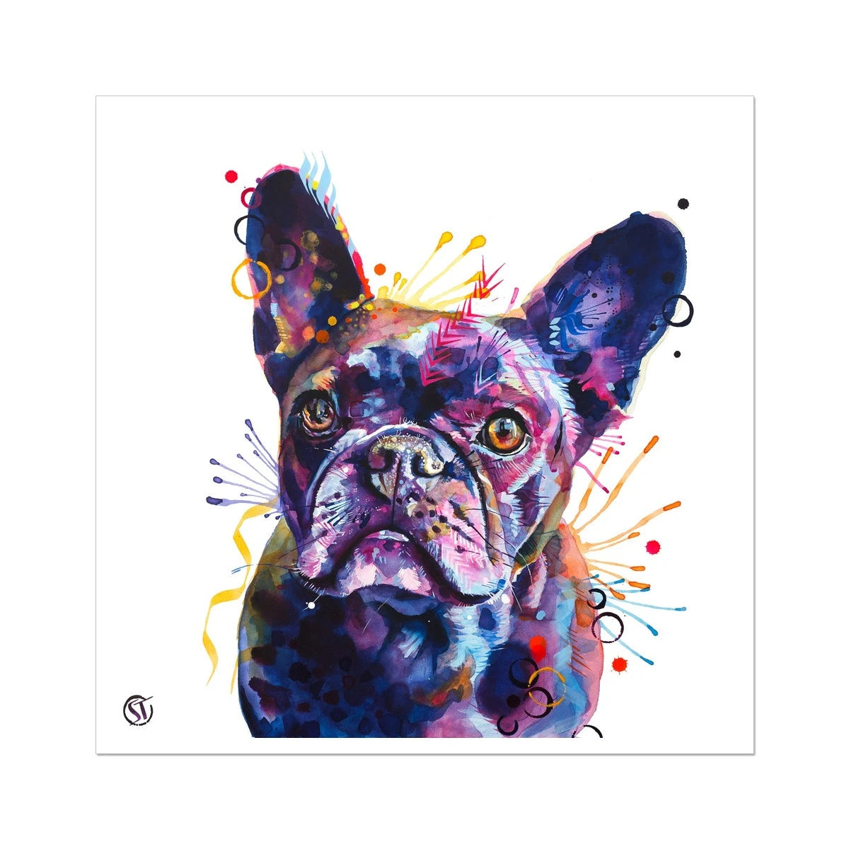 Poppy the Frenchie (French Bulldog) Fine Art Print Sarah Taylor Art