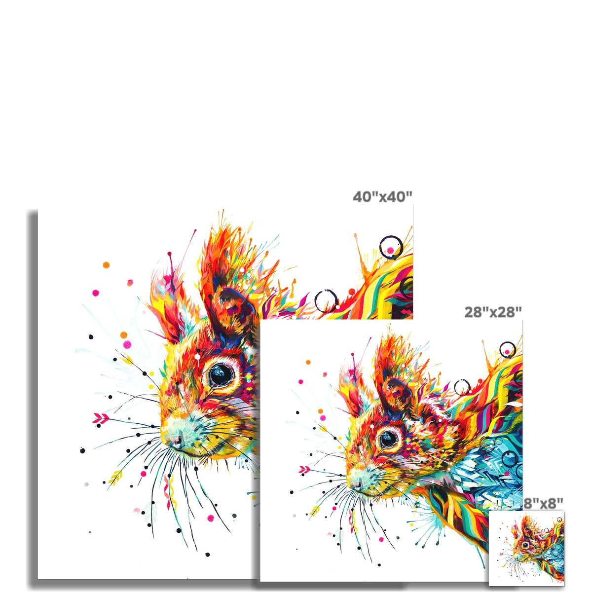 Squirrel Art | Wall Art | Animal Art | Animal Artwork | Pet Portrait