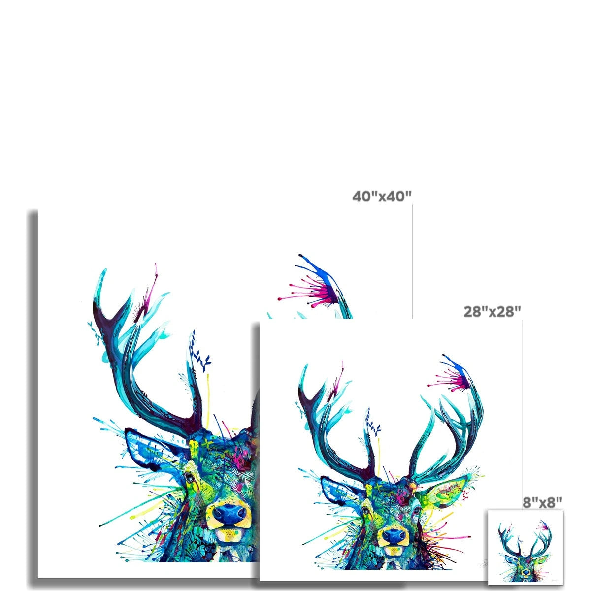 Gordon the Stag Fine Art Print Sarah Taylor Art