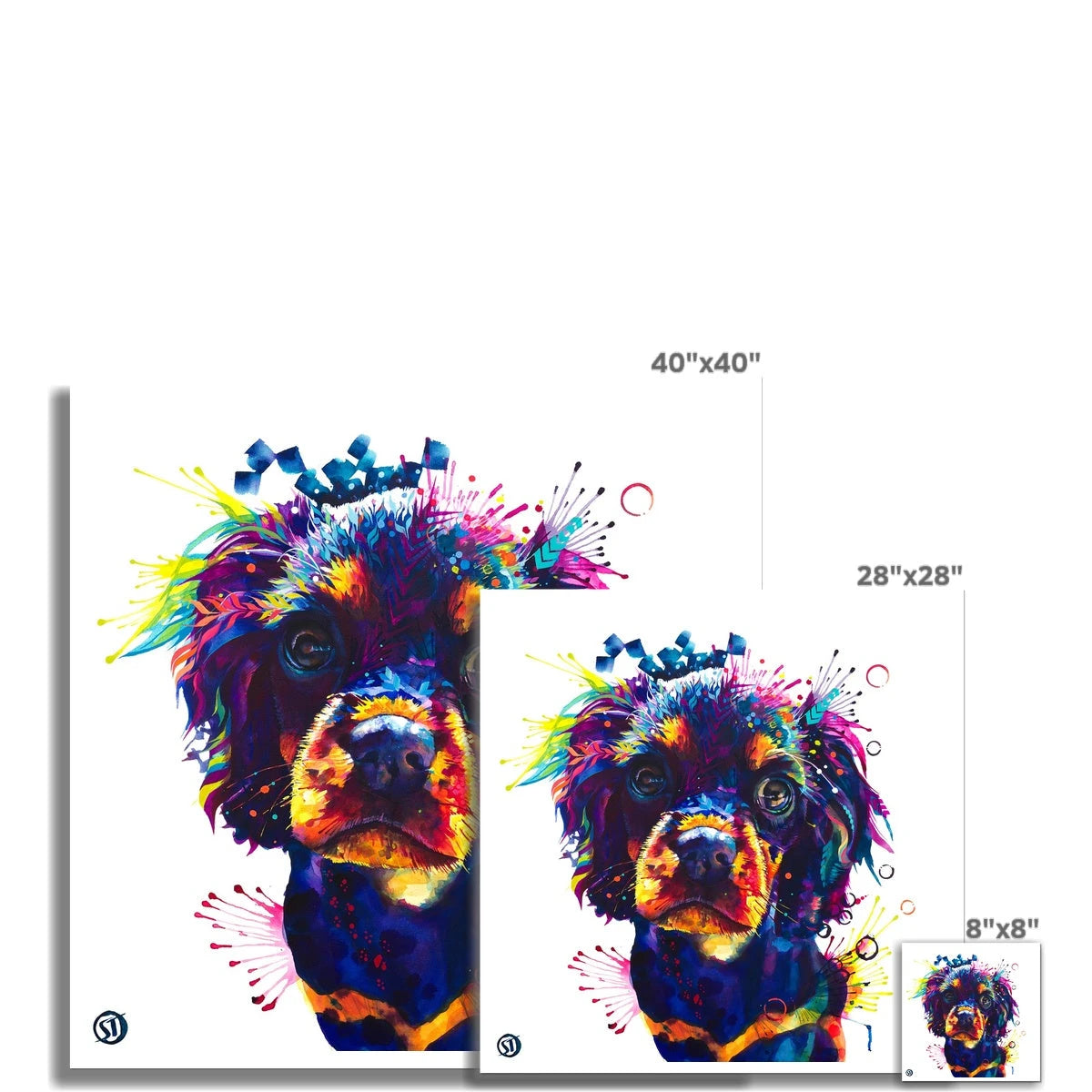 Crumble the Cavalier King Charles Spaniel Fine Art Print Sarah Taylor Art