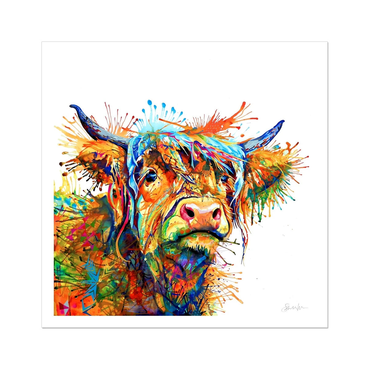 Maggie Moo the Highland Cow Fine Art Print Sarah Taylor Art