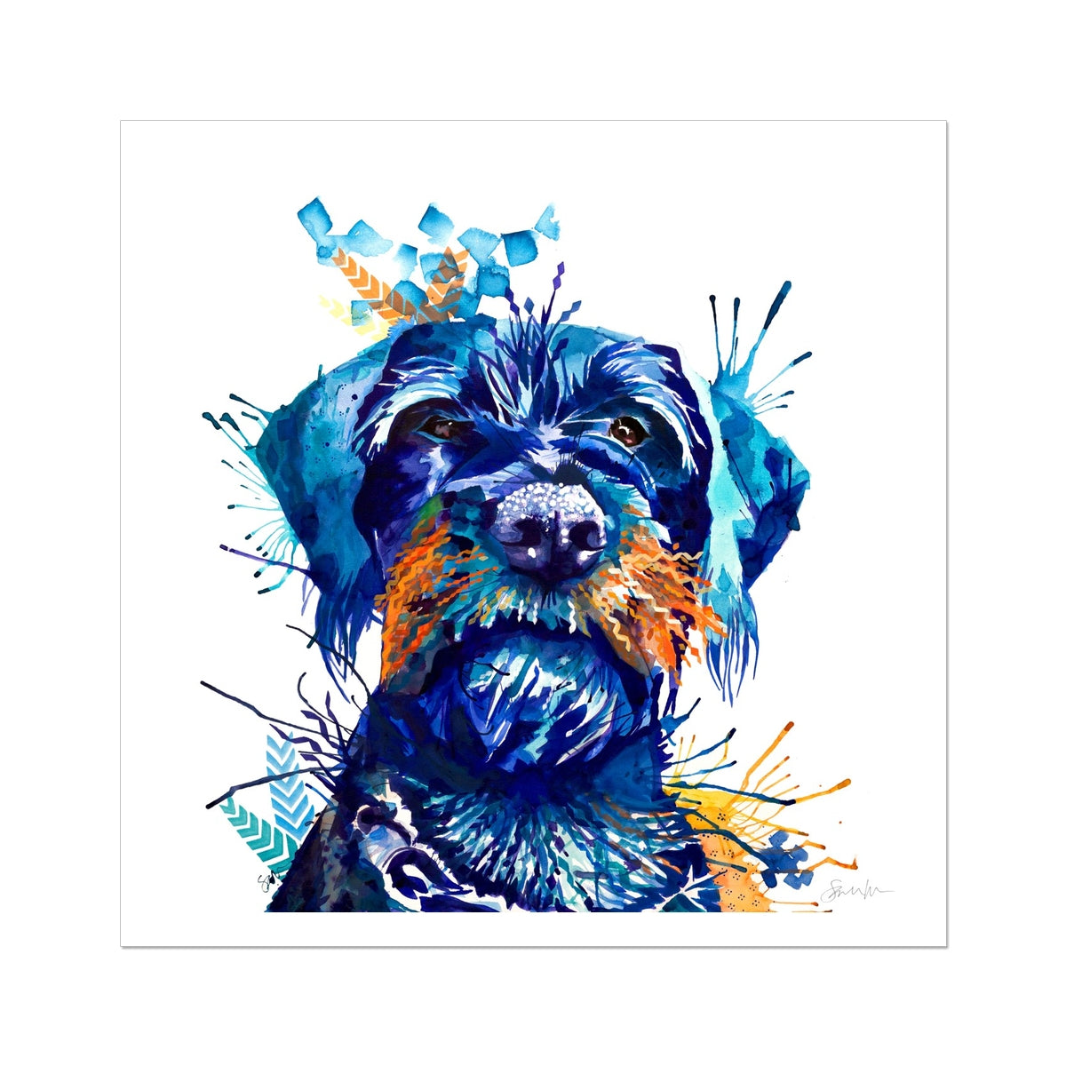 Dog Painting | Dog Portrait | Animal Wall Art | Animal Artwork