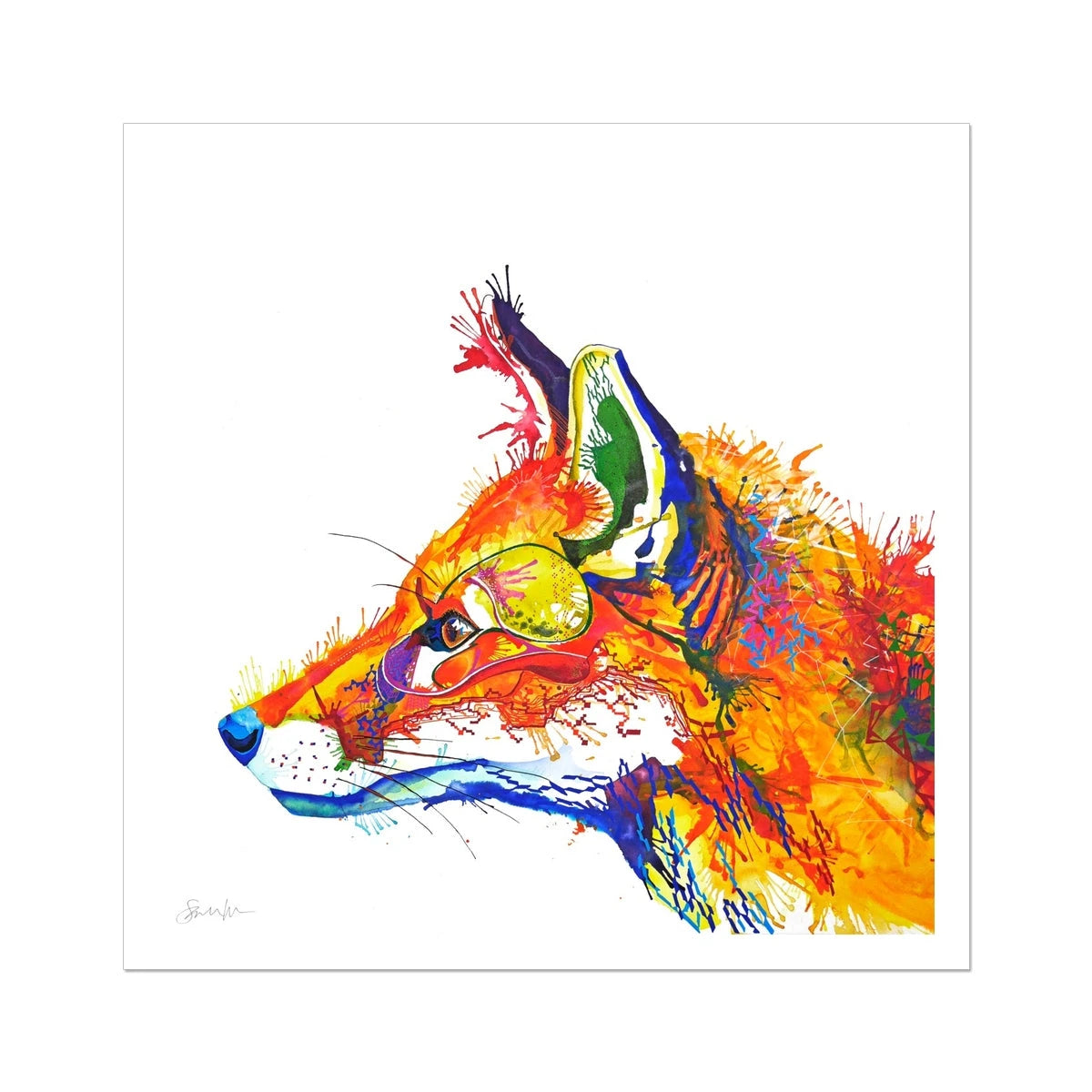 Sandy the Fox Fine Art Print Sarah Taylor Art
