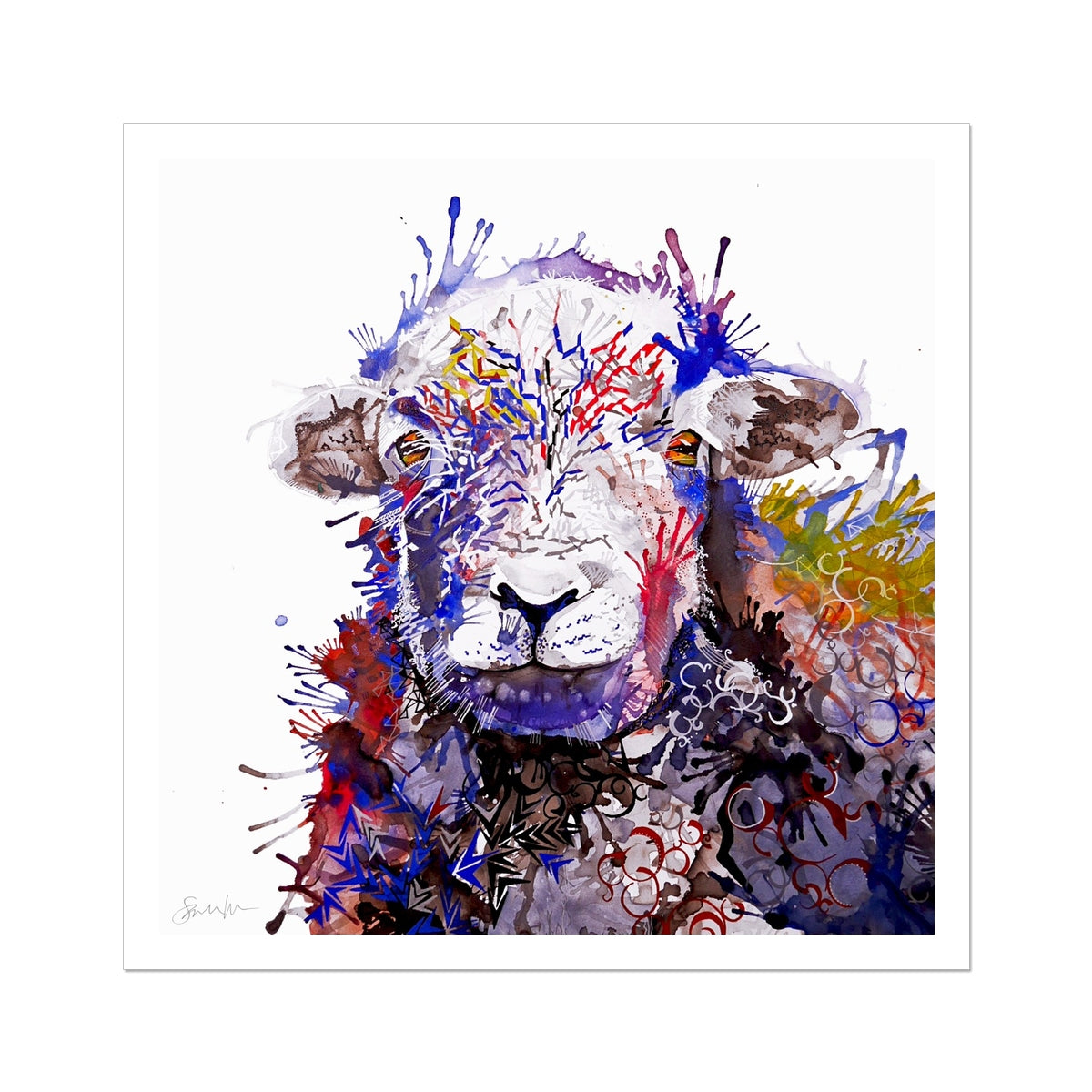 Sheep Artwork | Wall Art | Animal Art | Animal Artwork | Pet Portrait