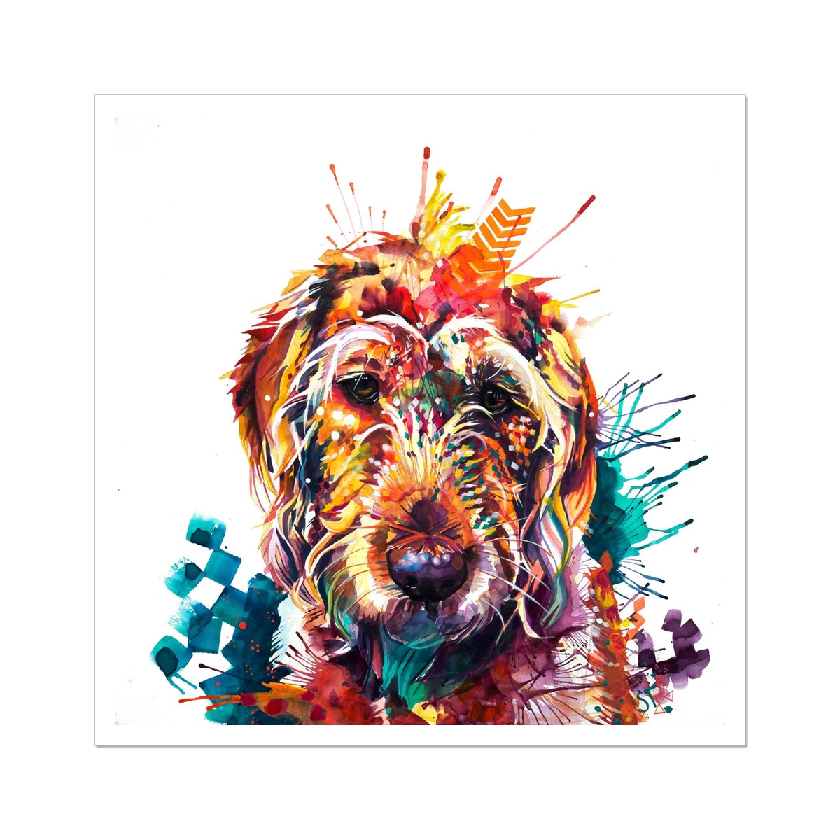 Dog Portrait | Animal Art | Dog Painting | Animal Art Wall Art | Pet Portrait