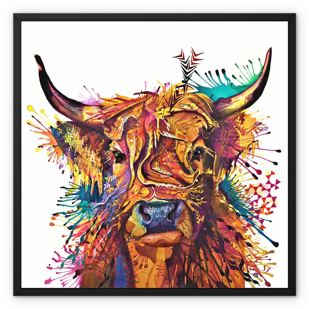 Highland Cow Art | Wall Art | Animal Art | Animal Artwork | Pet Portrait