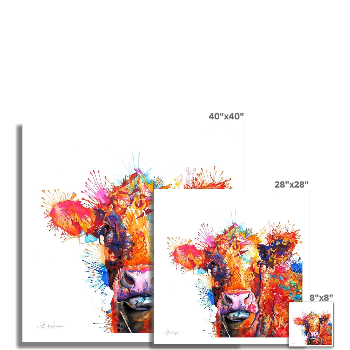 Agnes the Cow Fine Art Print Sarah Taylor Art