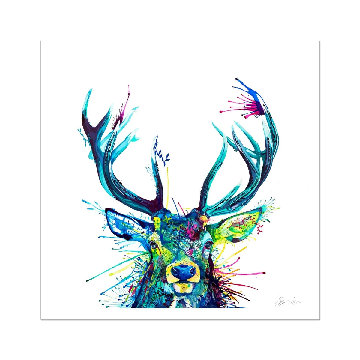 Gordon the Stag Fine Art Print Sarah Taylor Art