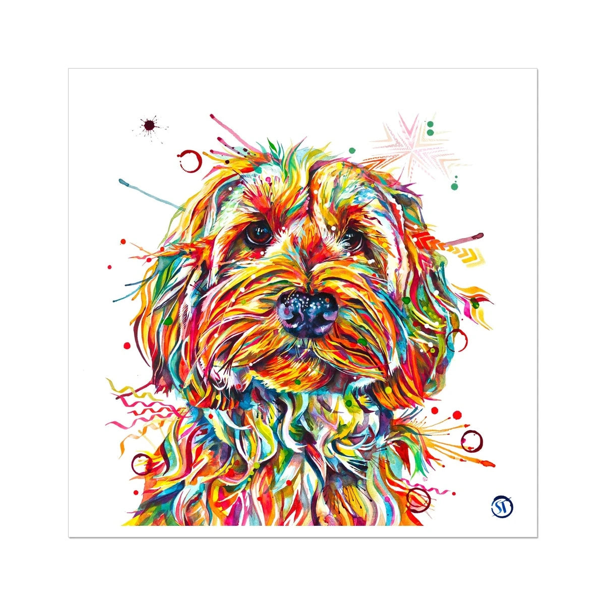 Luna the Labradoodle Fine Art Print Sarah Taylor Art