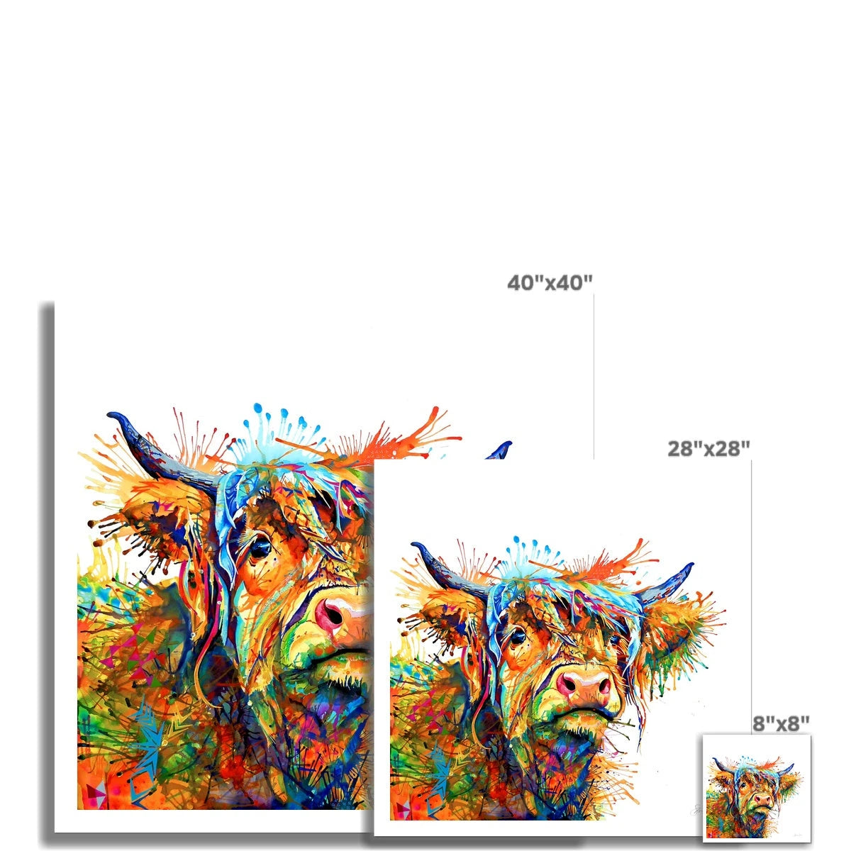 Maggie Moo the Highland Cow Fine Art Print Sarah Taylor Art