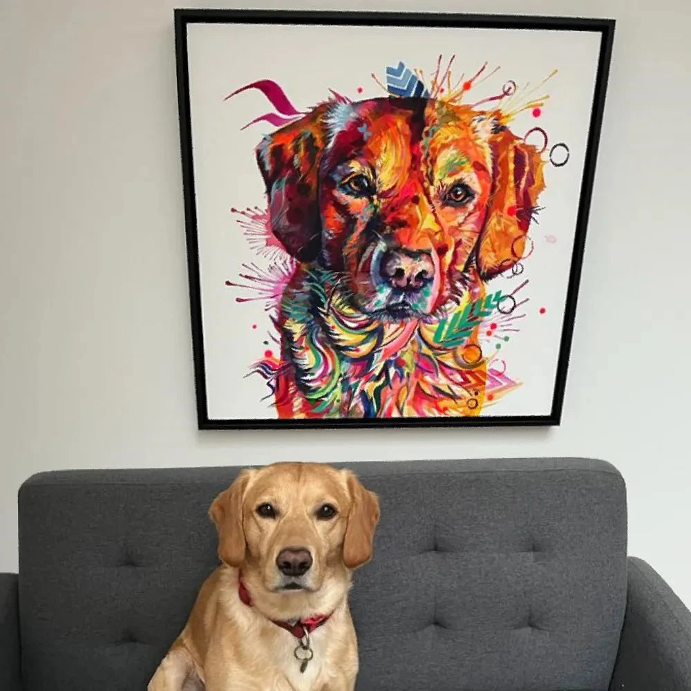 Brodie the Labrador Framed Canvas Sarah Taylor Art