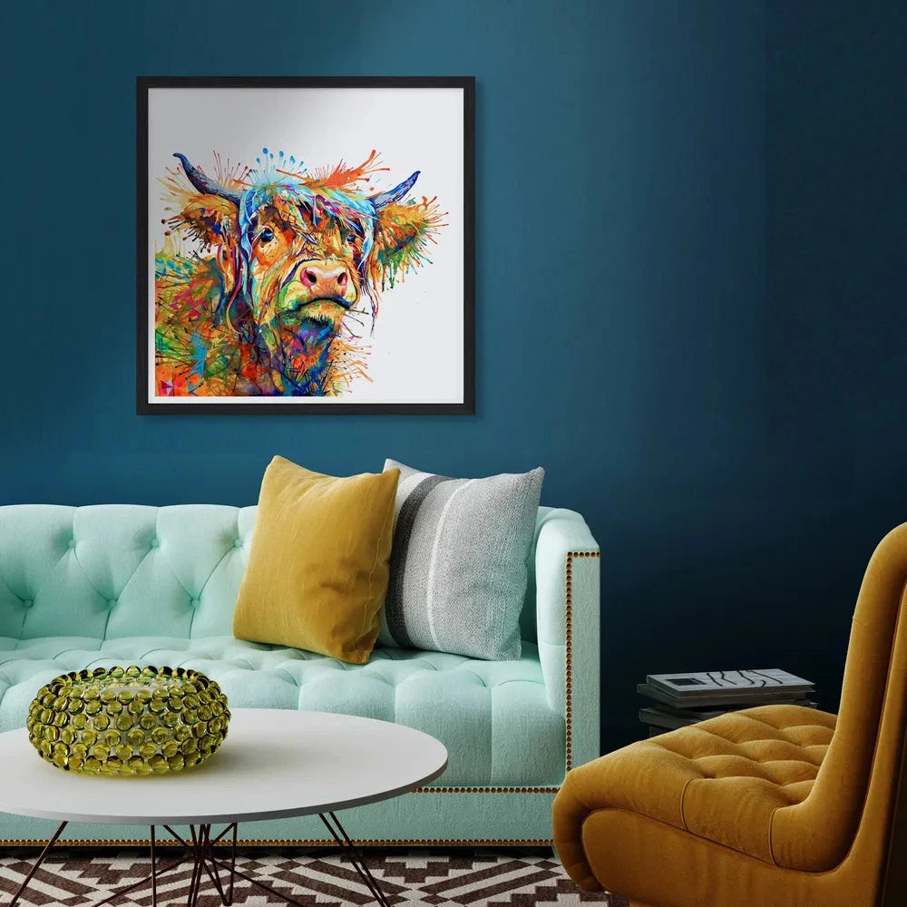 Maggie Moo the Highland Cow Framed Print Sarah Taylor Art