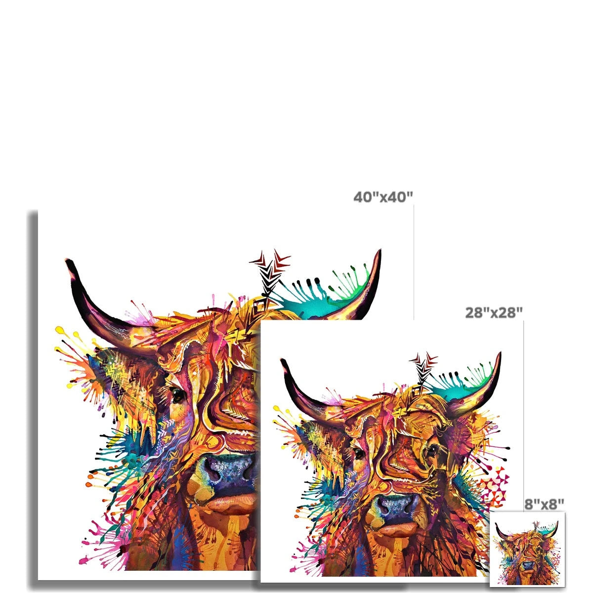 Prudence The Highland Cow Fine Art Print Sarah Taylor Art