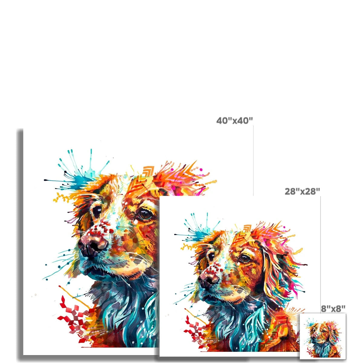 Dog Painting | Dog Portrait | Animal Wall Art | Animal Artwork