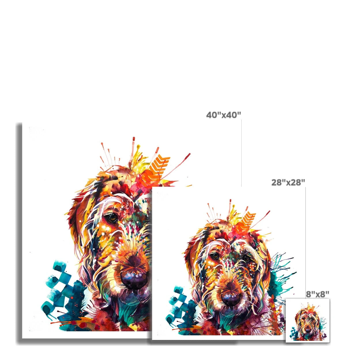 Dog Portrait | Animal Art | Dog Painting | Animal Art Wall Art | Pet Portrait