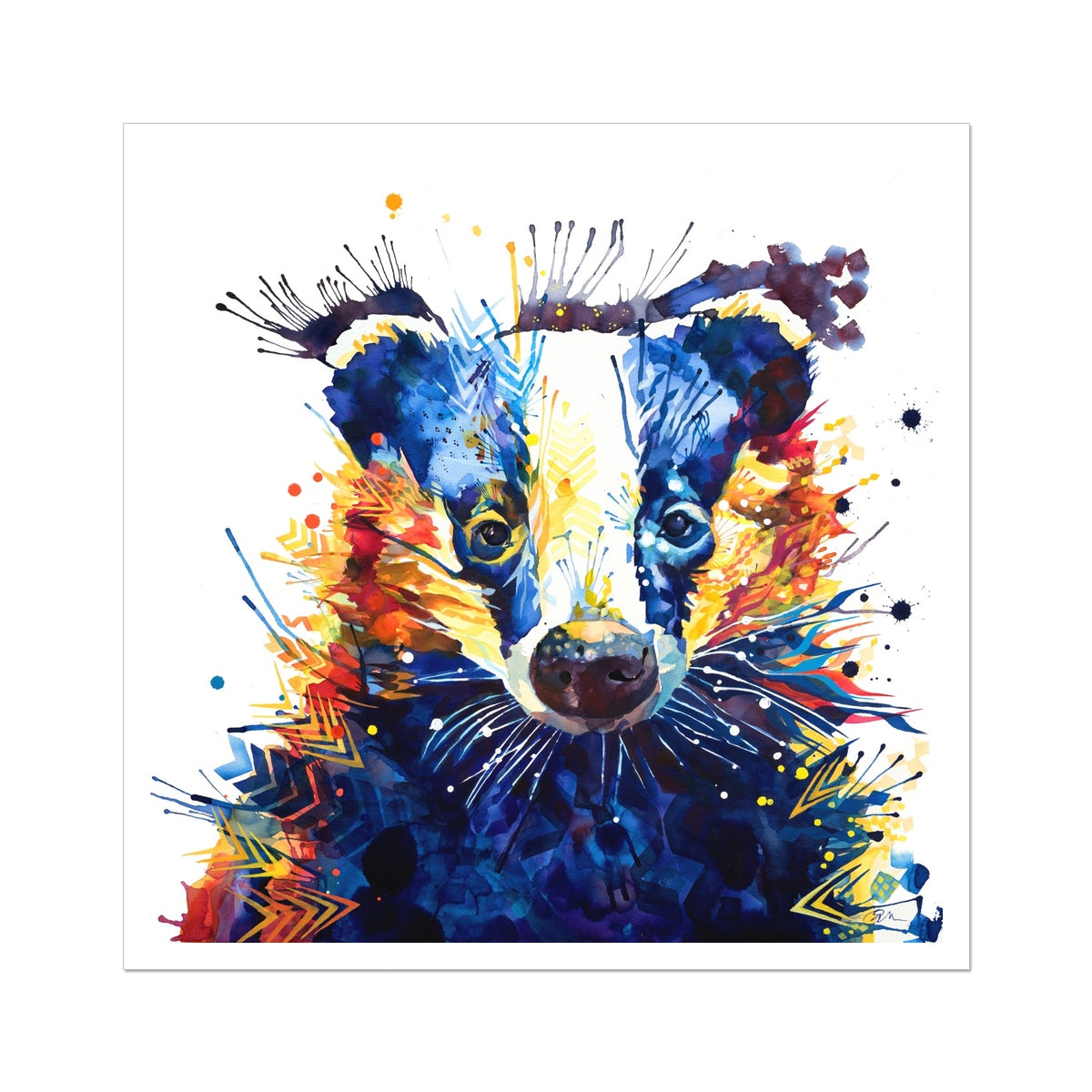 Badger Art | Wall Art | Animal Art | Animal Artwork | Pet Portrait