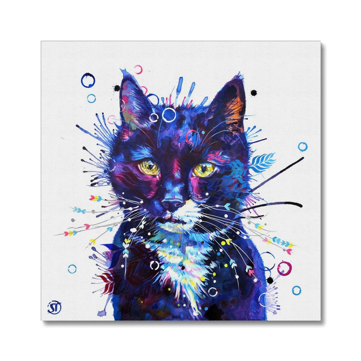 Bubbles the Cat Canvas Sarah Taylor Art