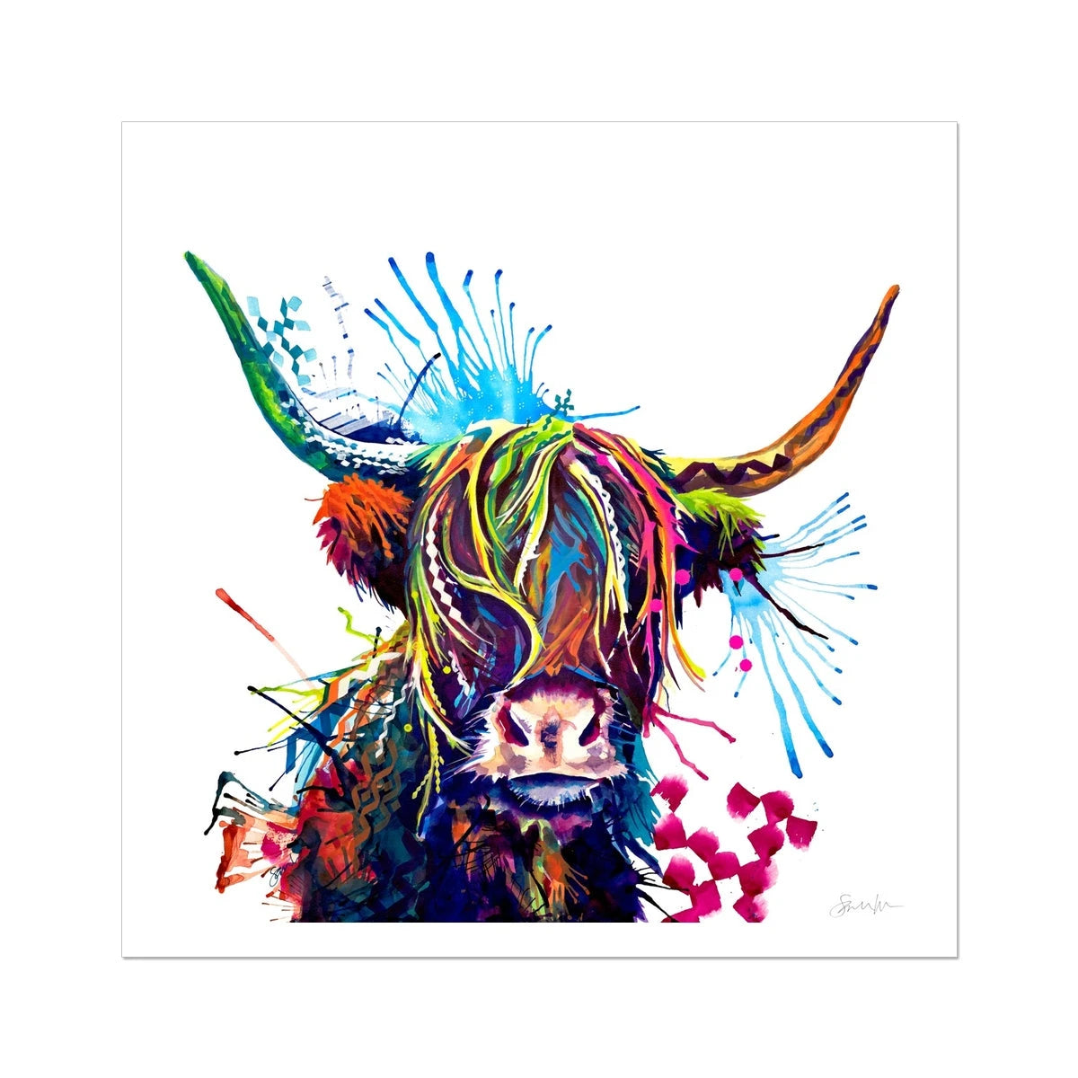 Mabel the Highland Cow Fine Art Print Sarah Taylor Art