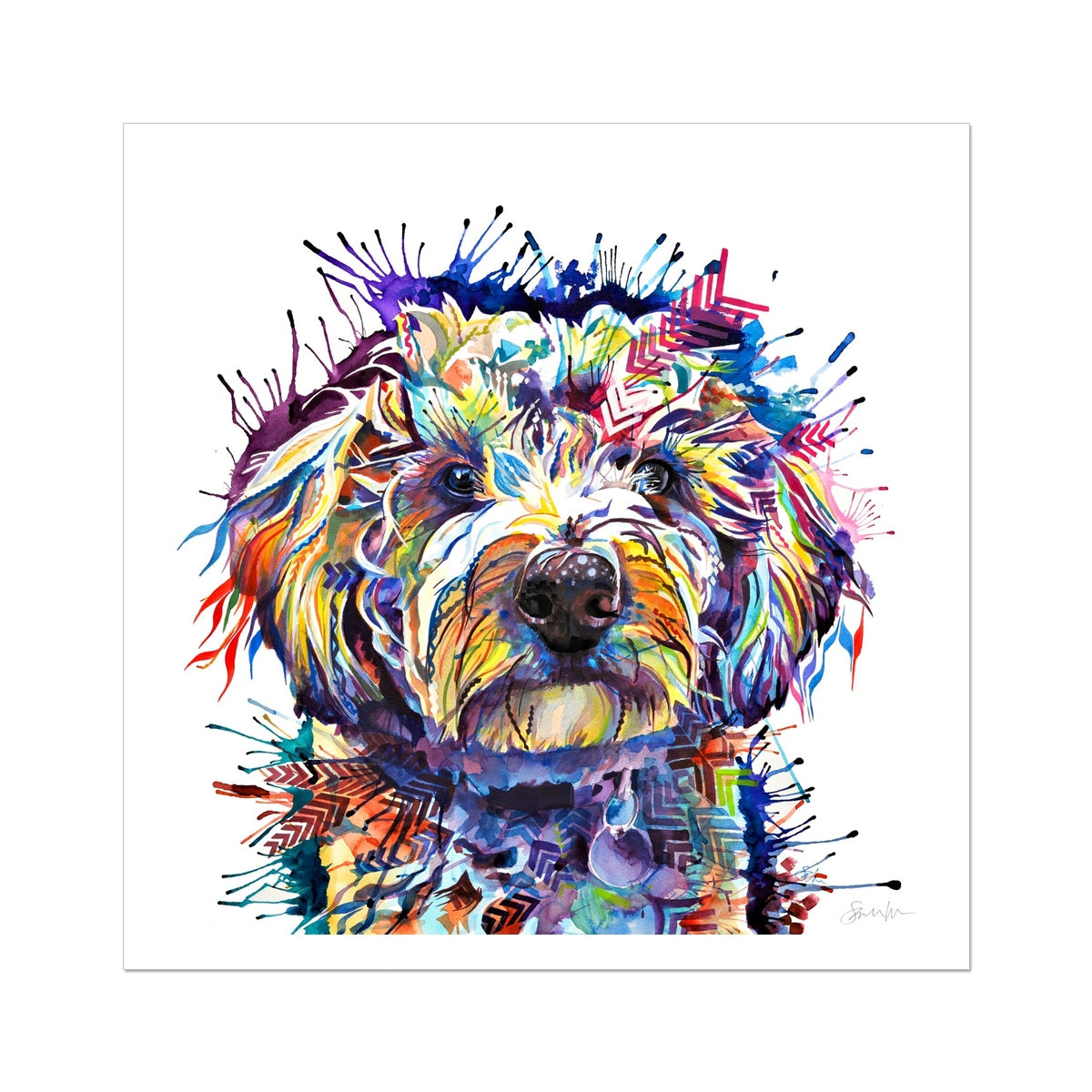 Dog Painting | Dog Portrait | Animal Wall Art | Animal Artwork