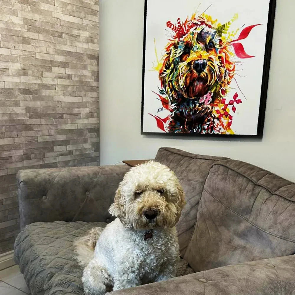 dog painting | Dog Portrait | Animal Wall Art | Animal Artwork