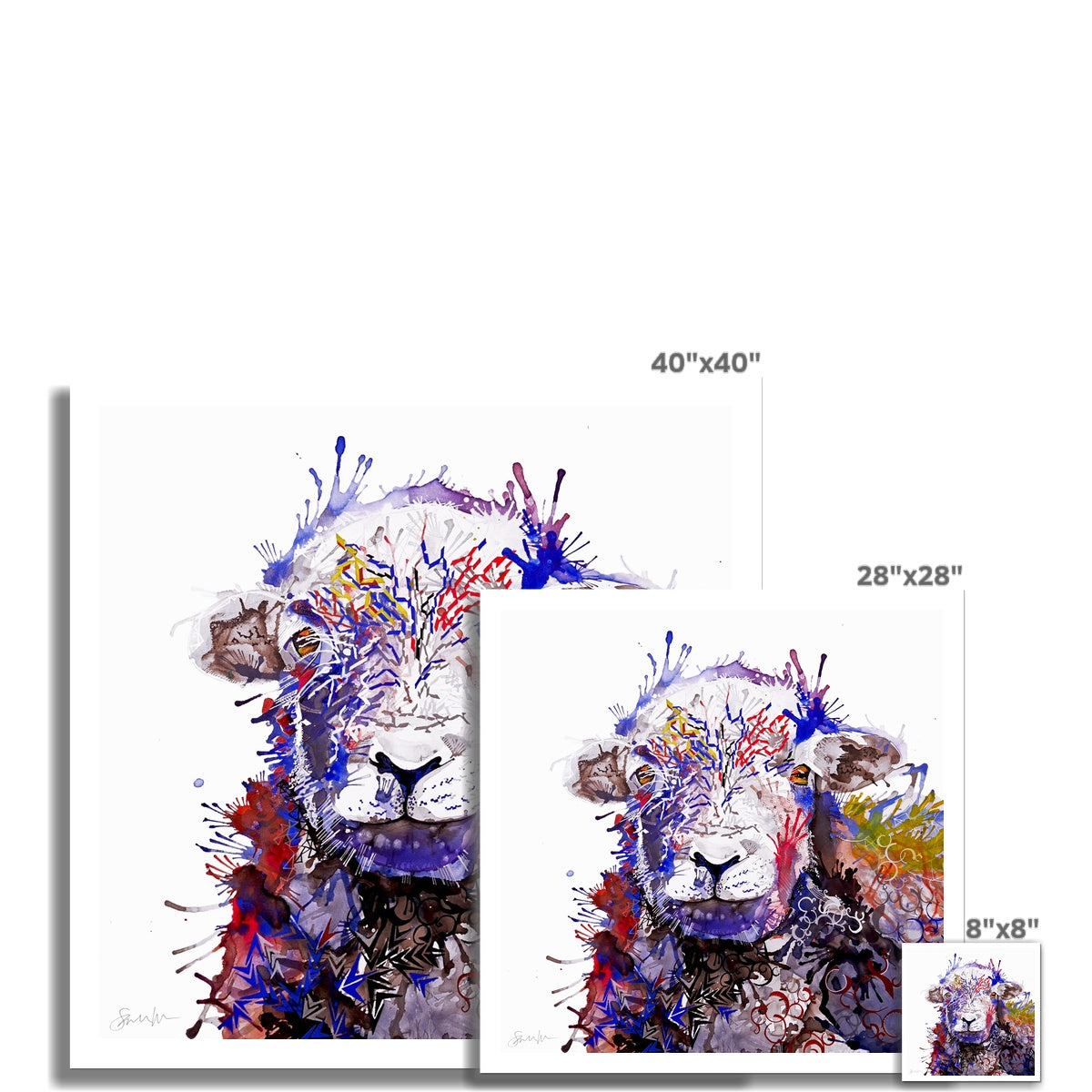 Sheep Art | Wall Art | Animal Art | Animal Artwork | Pet Portrait