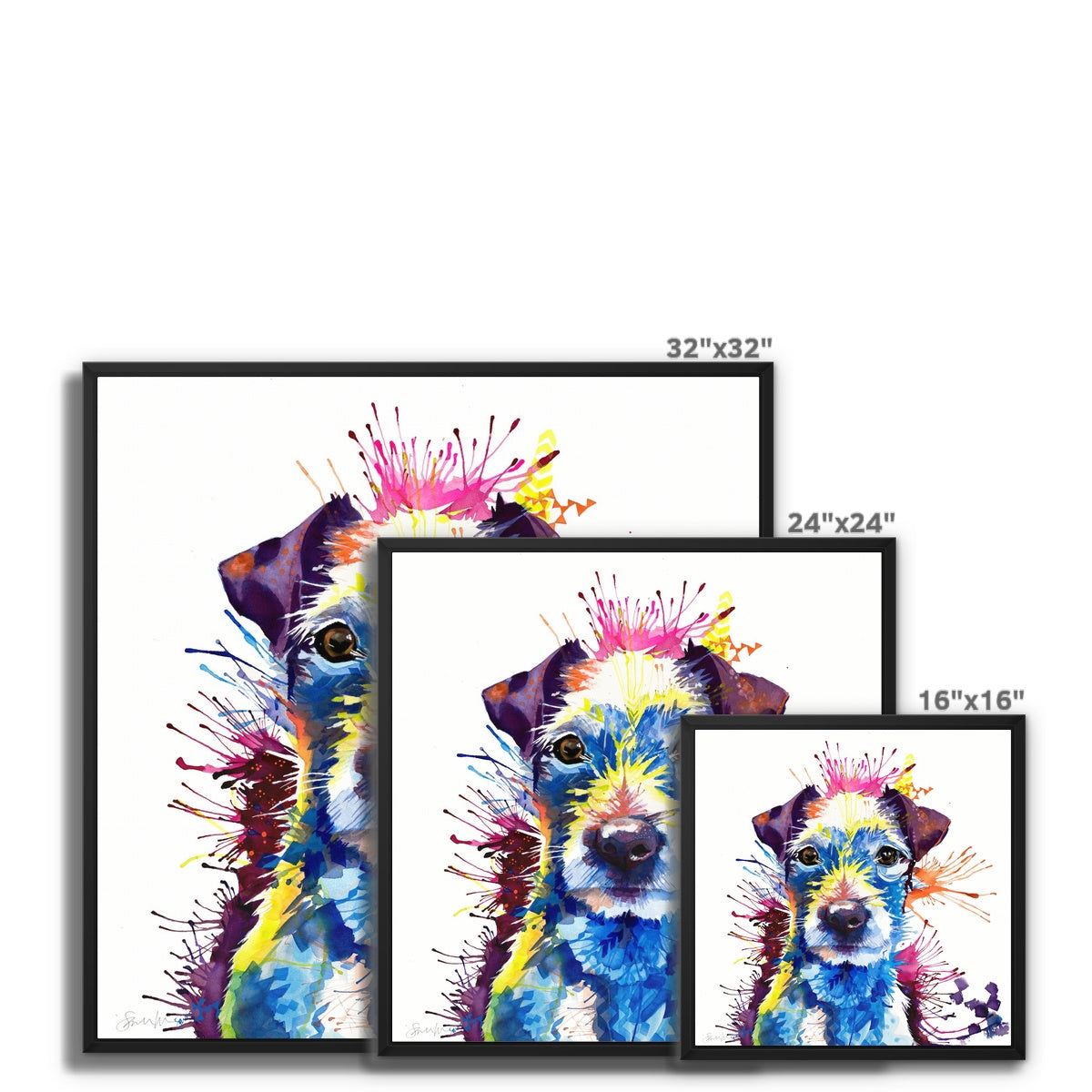 Luzie the Parson Russell Terrier Framed Canvas Sarah Taylor Art