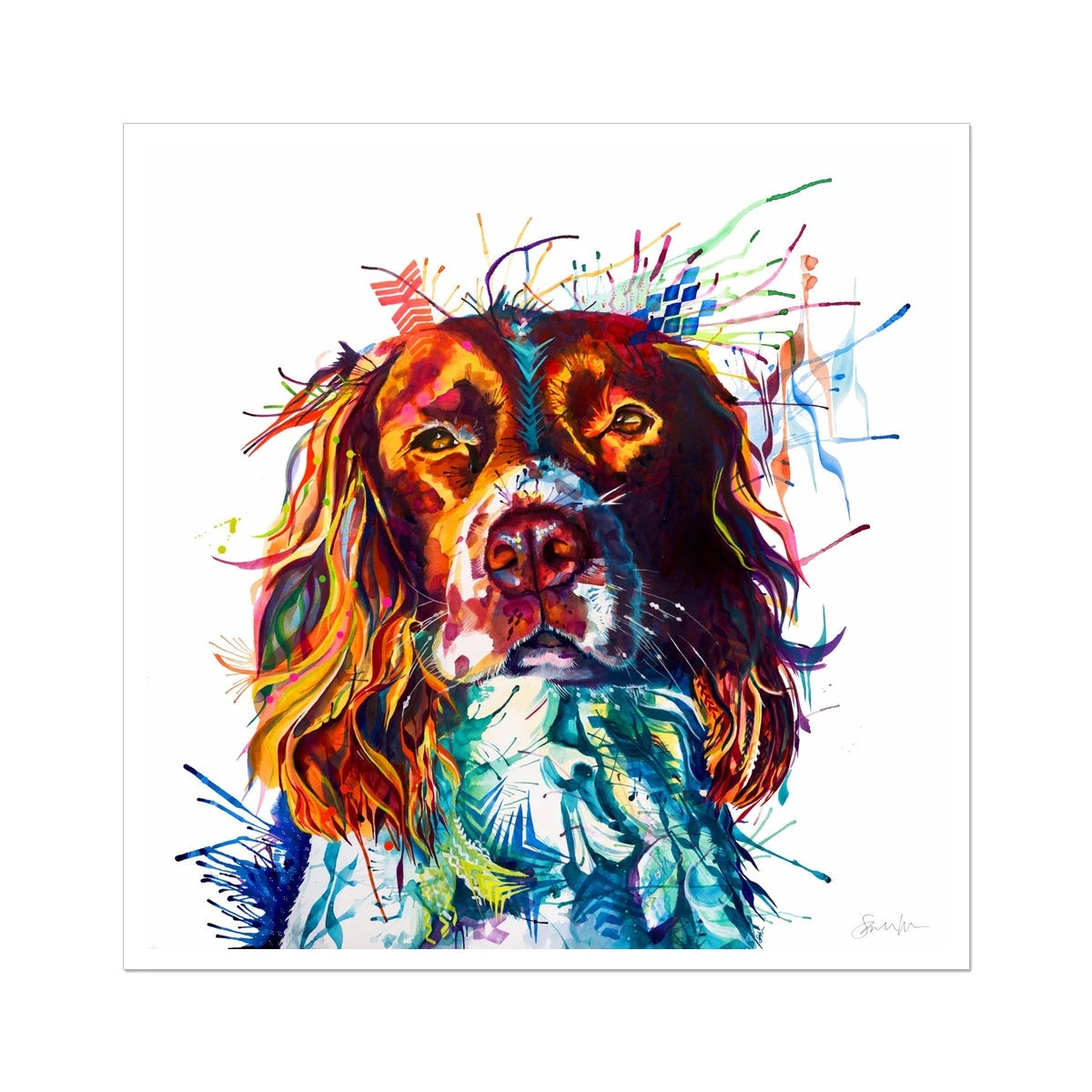 Spruce the Springer Spaniel Fine Art Print Sarah Taylor Art