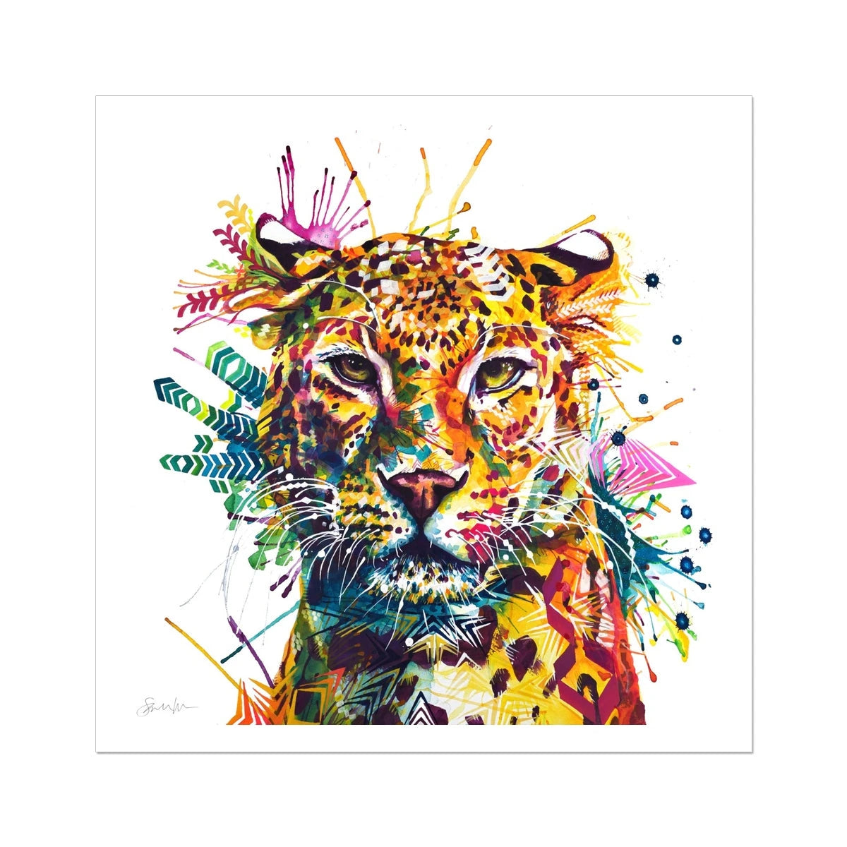 Simone the Leopard Fine Art Print Sarah Taylor Art