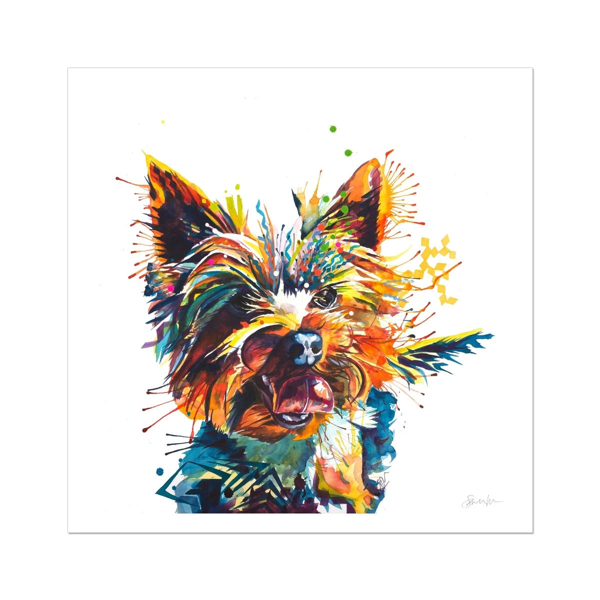 Edward the Yorkie Fine Art Print Sarah Taylor Art