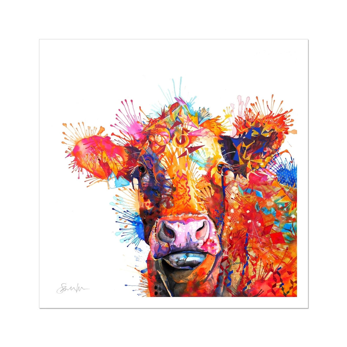 Agnes the Cow Fine Art Print Sarah Taylor Art