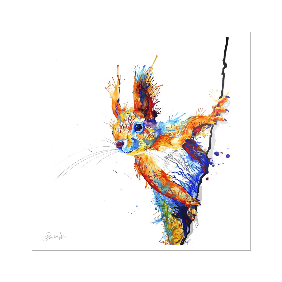 Squirrel Art | Wall Art | Animal Art | Animal Artwork | Pet Portrait